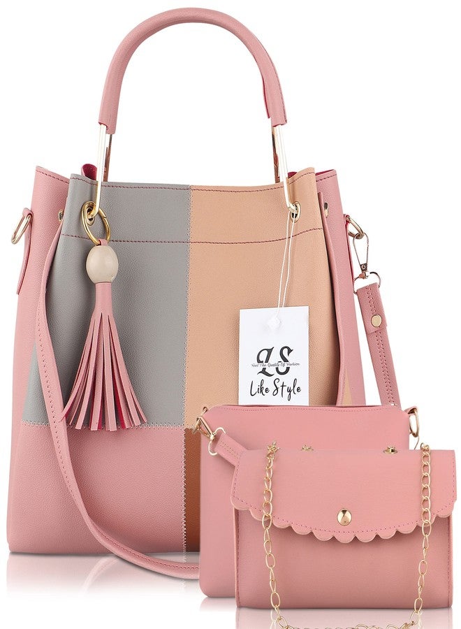 LIKE STYLE handbag women handbag PC-3 (PINK) - Image 1